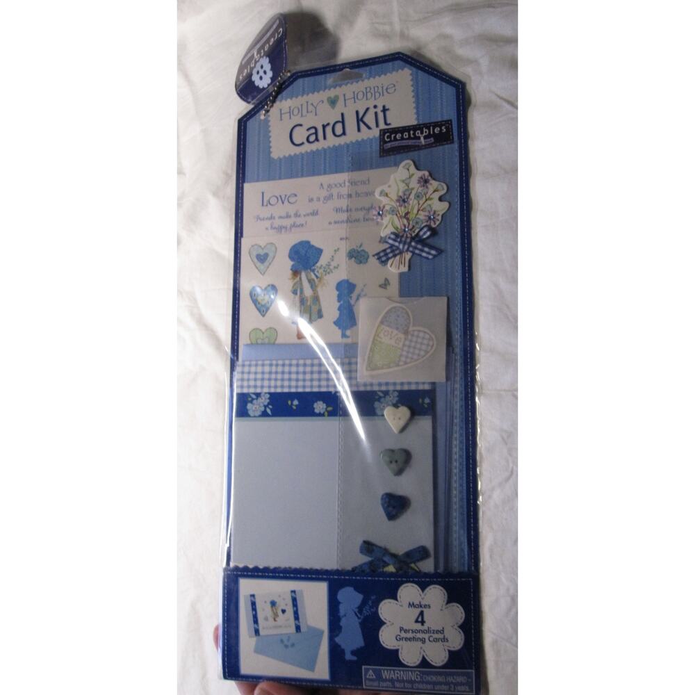 New Holly Hobbie Creatables Card Kit Makes 4 personalized Greeting cards Crafts!